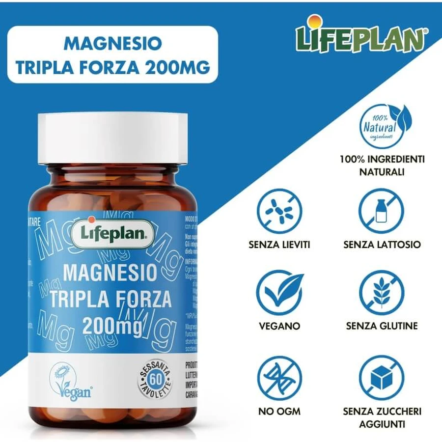 Magnesium in dreifacher Stärke, 60 Tabletten – Mineralstoffpräparat