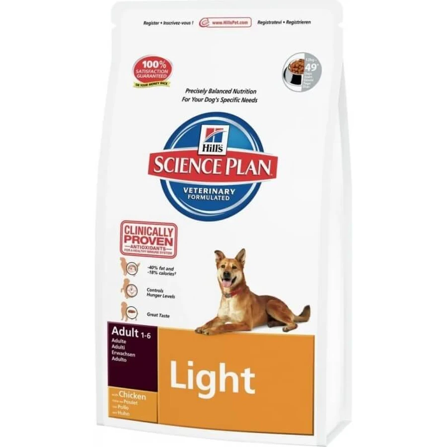 Pienso seco para perros adultos Hill's Science Plan Adult Light Medium (pollo), 12 kg