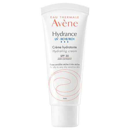 Crème hydratante pour peaux sèches et très sèches SPF 30 Hydrance Riche UV, 40 ml, Avène