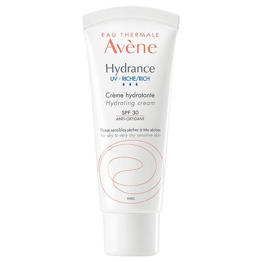 Hydraterende crème voor de droge en zeer droge huid SPF 30 Hydrance Riche UV, 40 ml, Avene
