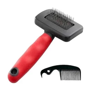 Ferplast Gro 5942 – perie profesională pentru subblana câinilor cu păr de lungime medie, cu pieptene inclus
