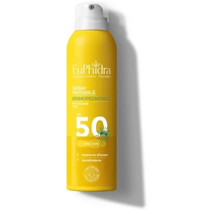 Euphidra – krem przeciwsłoneczny dla dzieci SPF 50 w postaci niewidocznego sprayu, przetestowany dermatologicznie i pediatrycznie, bardzo wysoka ochrona, 200 ml