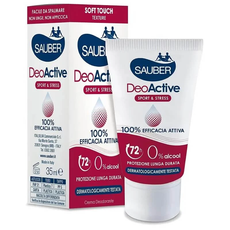 Sauber Deoactive Sport &amp; Stress - Crème-deodorant 35 ml