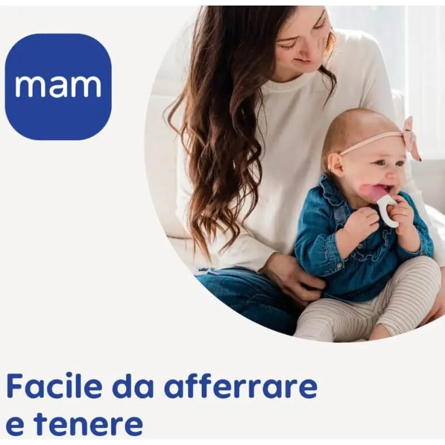 Mam Mini gekoelde bijtring met clip - lichtblauw