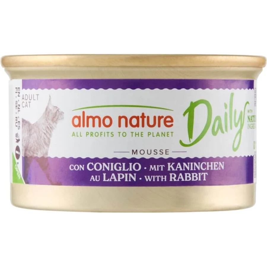 Almo Nature Daily Menu Rabbit - Aliment complet pour chats adultes, 85 g