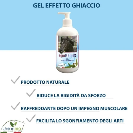 Union Bio Equirelax - Gel met verkoelend effect voor sportpaarden, 500 ml