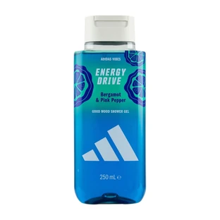 Adidas Vibes Energy Drive - Gel douche énergisant à la bergamote et au poivre rose, 250 ml