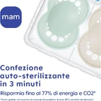 Mam Original Night - 2 chupetes de silicona, a partir de los 6 meses, color neutro - Diseños variados