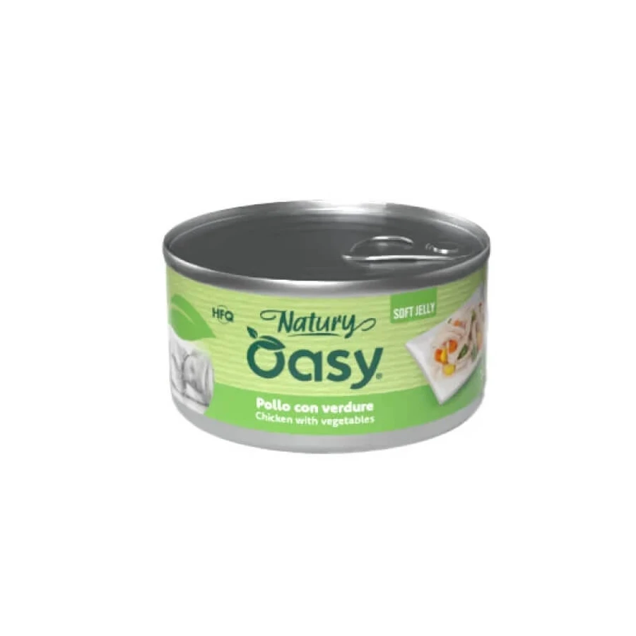 Oasy Wet Dog Natury Soft Jelly Chicken with Vegetables - Complementary Dog Food, 150 g
