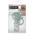 Suavinex Wonder – Schnullerhalter aus Stoff mit grünem Kaninchenmuster