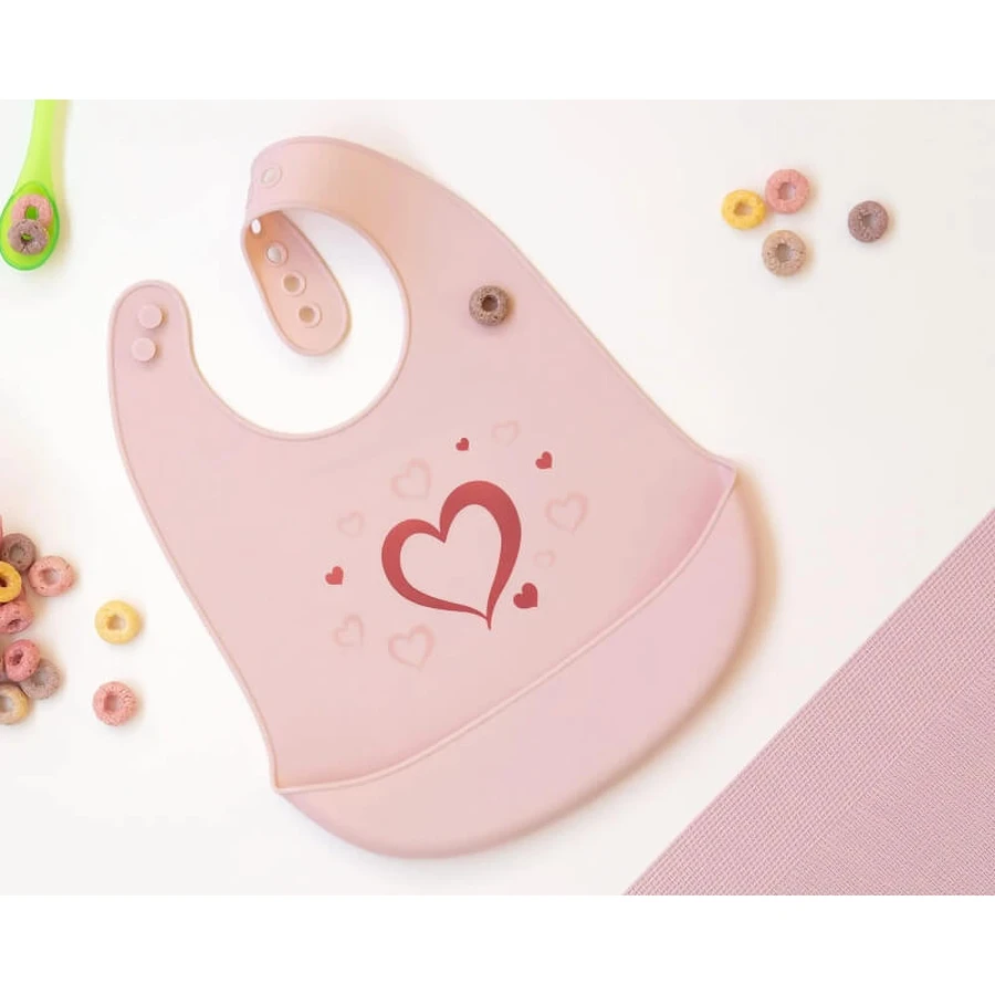 Kiokids siliconen slabbetje - roze