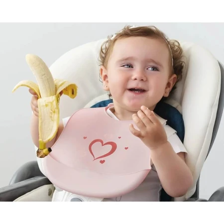 Kiokids siliconen slabbetje - roze