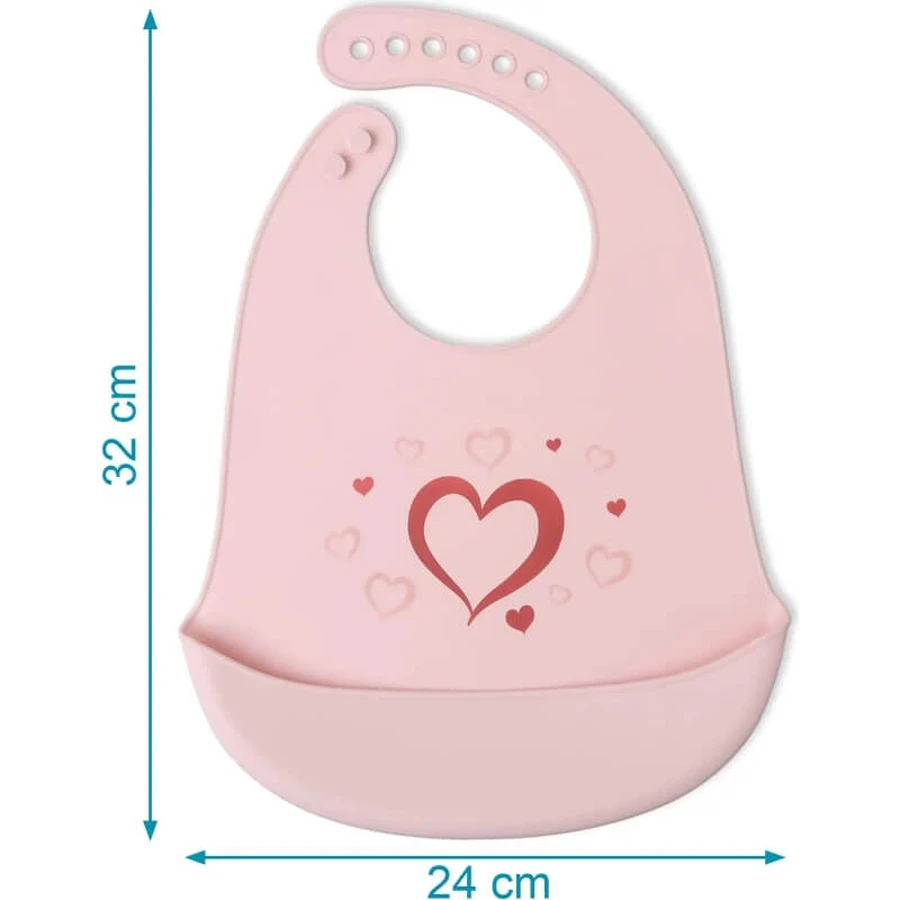 Kiokids siliconen slabbetje - roze