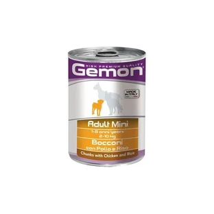 Gemon Adult Medium Mini Chicken & Rice – mokra karma dla psów, 1 puszka (415 g)