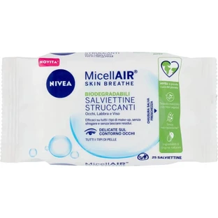 Chusteczki do demakijażu Nivea z wodą micelarną, 25 sztuk