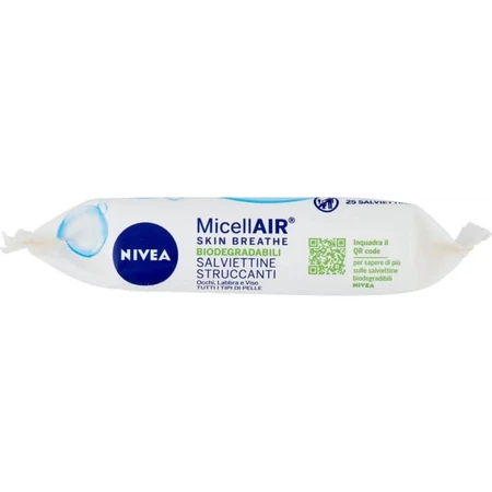 Chusteczki do demakijażu Nivea z wodą micelarną, 25 sztuk: ceny i cechy