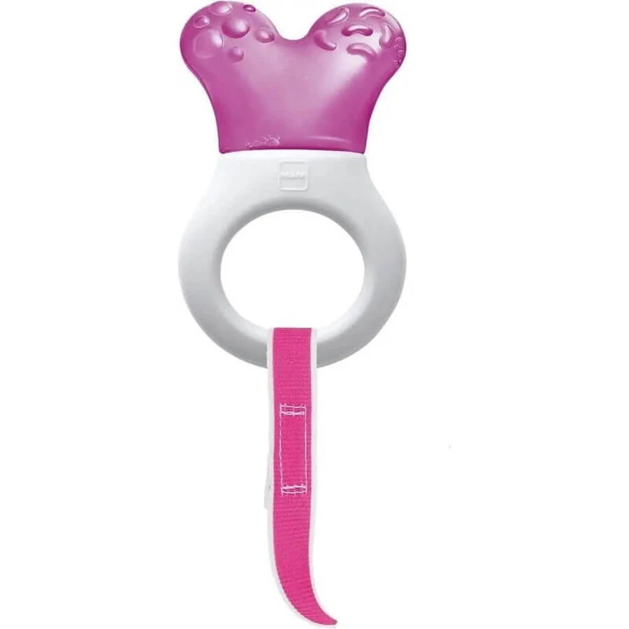 Mam Mini-Kühlbeutel & Clip ab 2 Monaten – Rosa Beißring