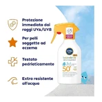 Crème solaire Nivea SPF 50+ « Sun Babies & Kids » : spray solaire 5-en-1 pour enfants, 250 ml