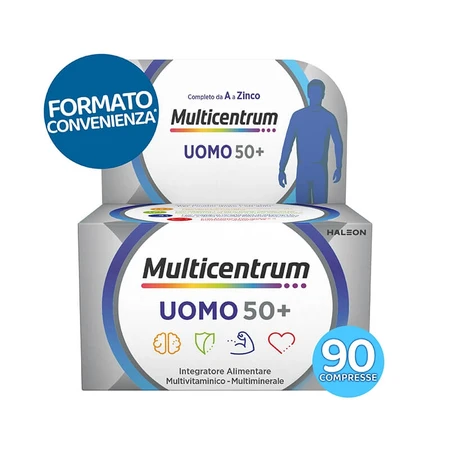 Multicentrum for Men 50+ - Vitamin and Mineral Supplement, 3 bottles of 30 tablets each