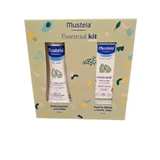 Mustela Essential Kit – Milde reiniger, Hydra Bébé gezichtscrème en opbergmandje