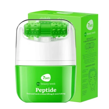 7days Peptides - Voedende en verzachtende gezichtscrème met massagetoestel, 40 ml