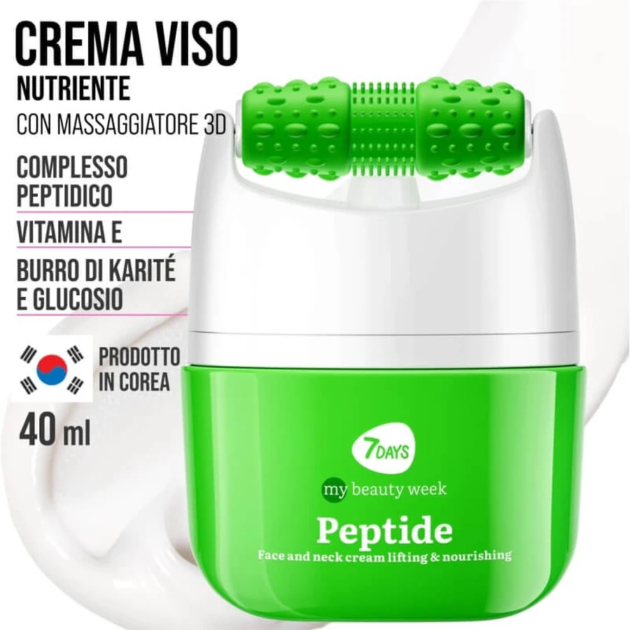 7days Peptides - Voedende en verzachtende gezichtscrème met massagetoestel, 40 ml