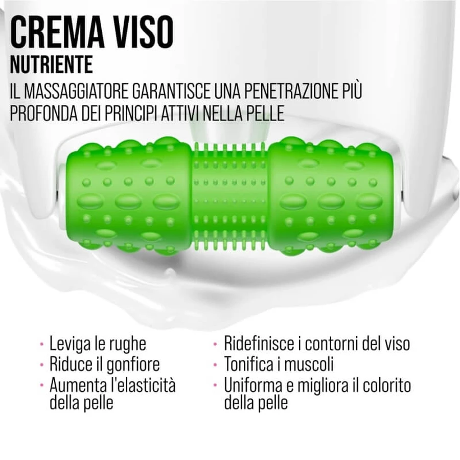 7days Peptides - Voedende en verzachtende gezichtscrème met massagetoestel, 40 ml