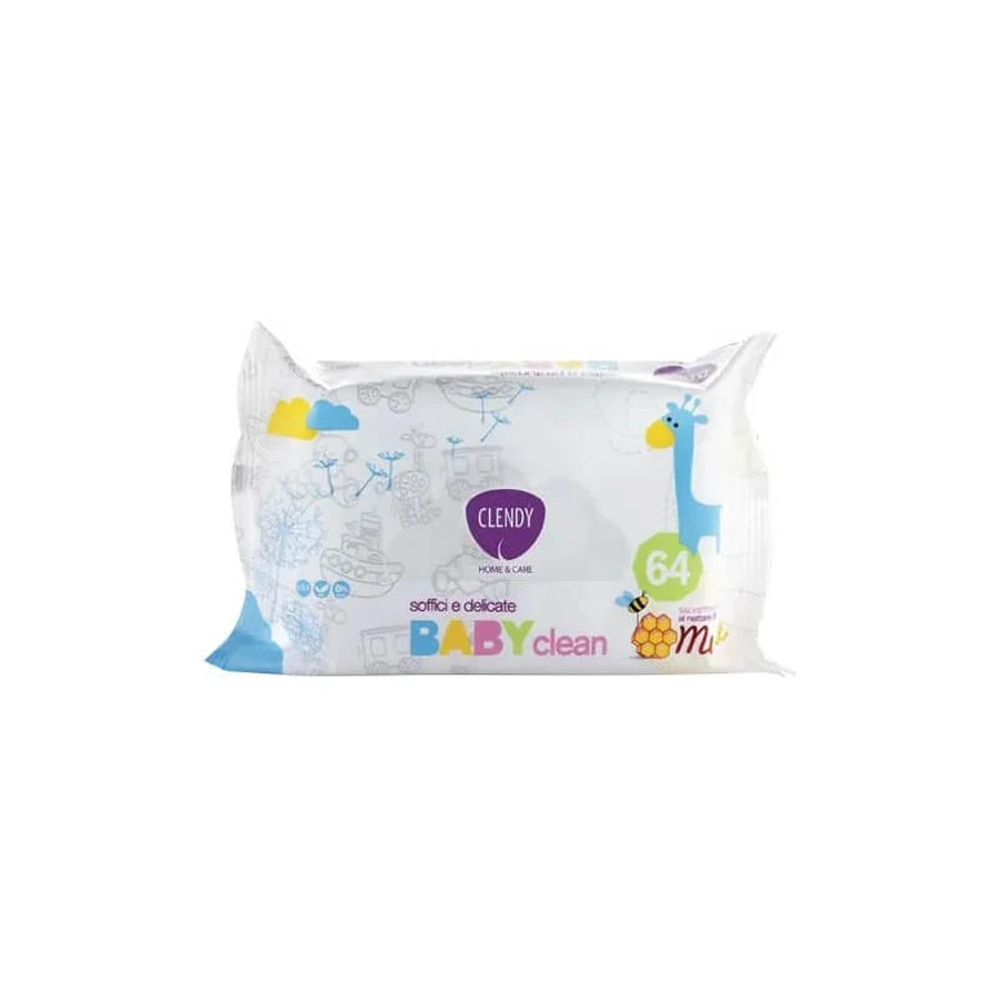Clendy Baby Clean 64 lingettes au miel