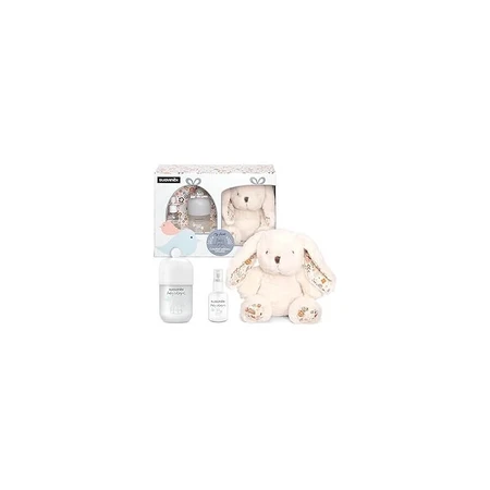 Suavinex Baby-Eau-de-Cologne-Geschenkset – Baby-Eau-de-Cologne 100 ml + 50 ml Reisegröße + Baby-Plüschtier
