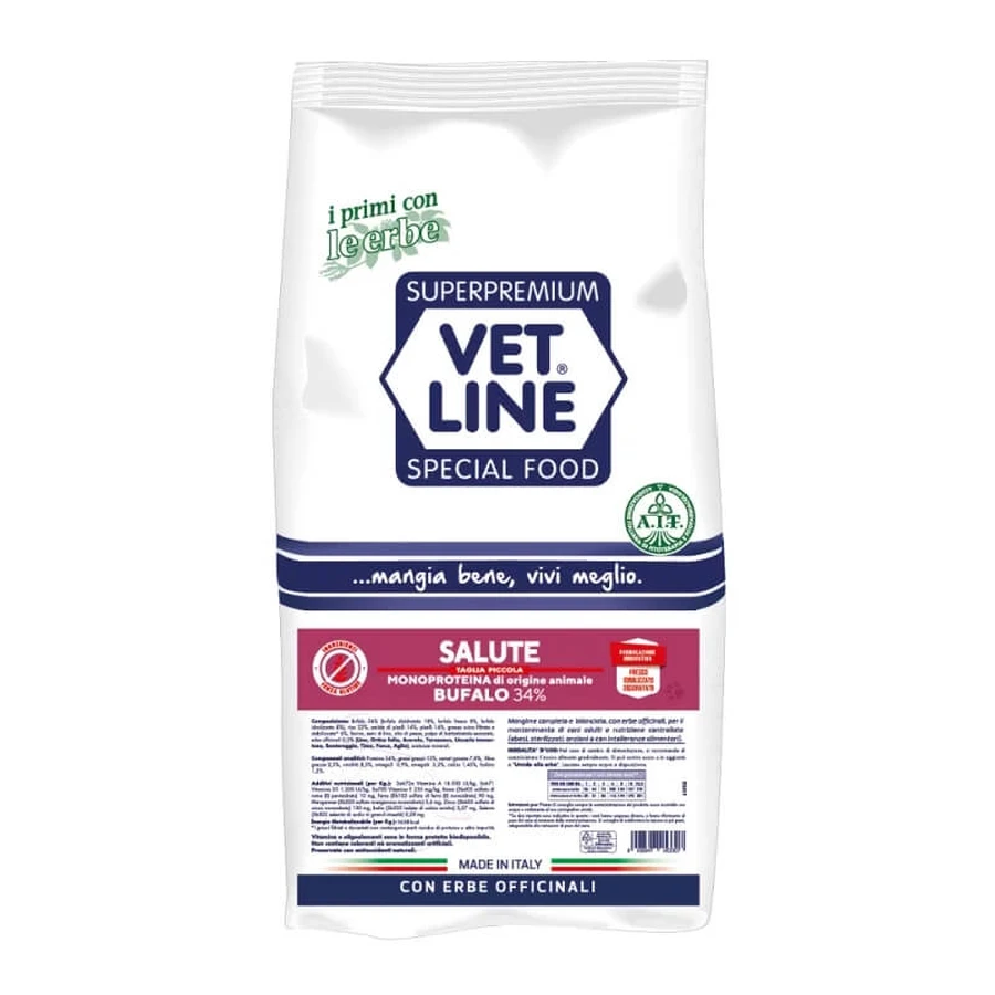 Vet line Salute bufalo - alimento completo per cani adulti 3 kg
