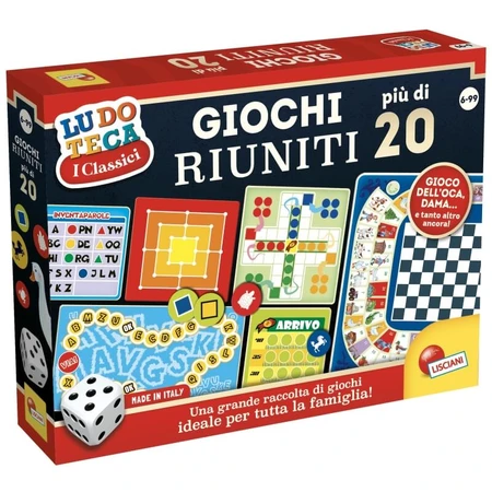 Lisciani Playroom Game Set — over 20 games and 12 board games for children ages 6 and up