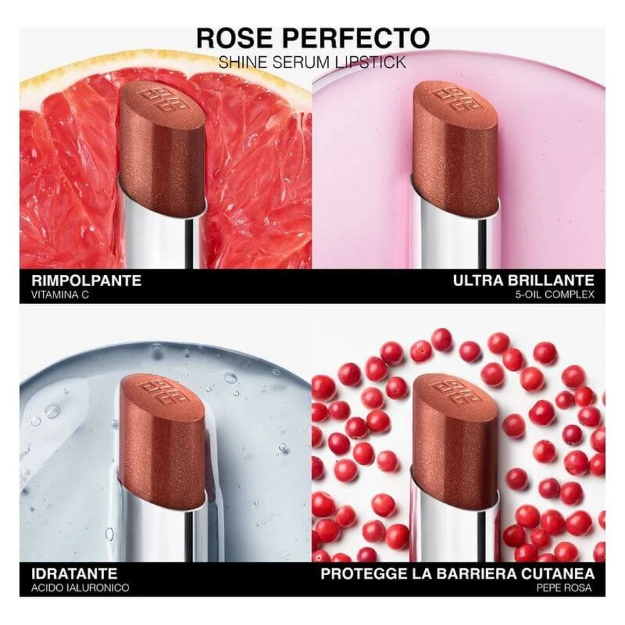 Givenchy Rose Perfecto Shine Serum – pomadka hybrydowa nr 117 Chilling Brown: ceny i cechy