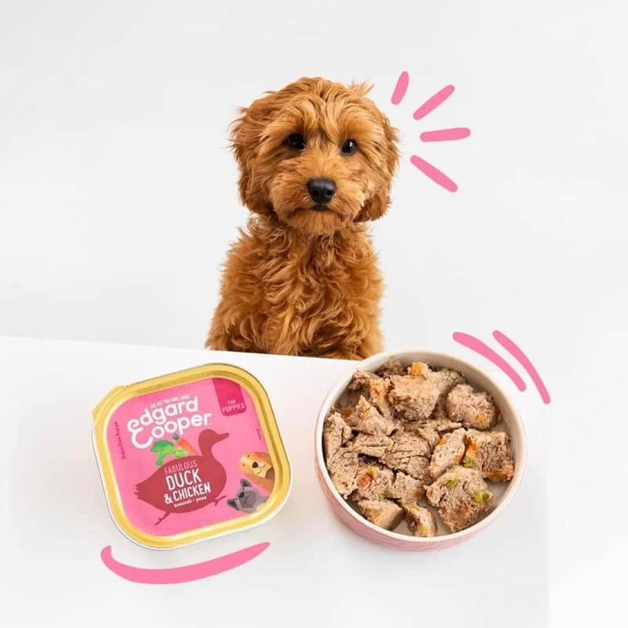Edgard &amp; cooper Puppy senza cereali anatra e pollo - alimento completo per cuccioli in crescita 150 gr