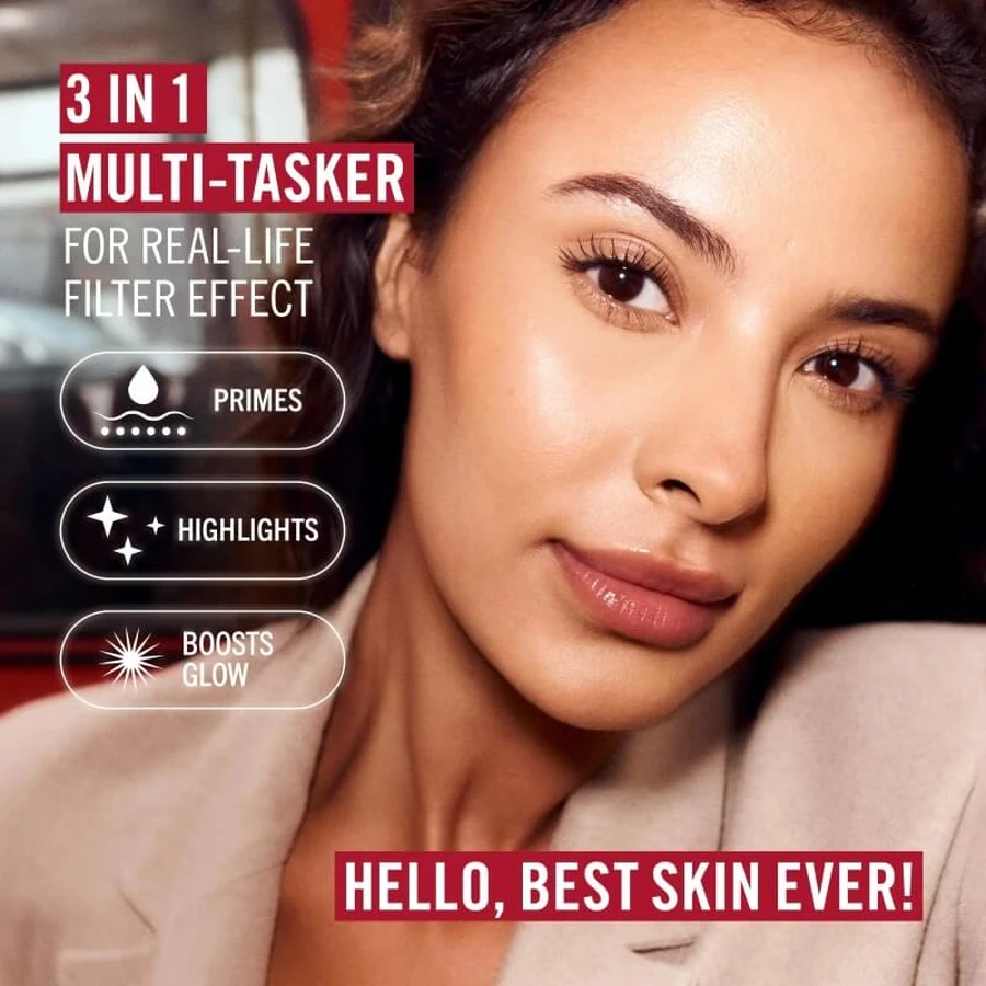 Rimmel Multi-Tasker Better Than Filters 3 en 1: prebase, potenciador de luminosidad e iluminador n.º 005 Medium