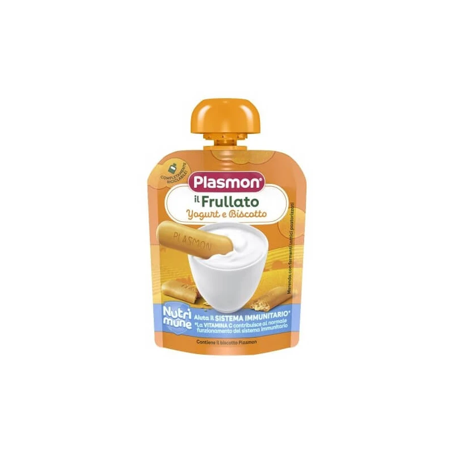 Plasmon Cookie and Yogurt Smoothie for Children 8+ Months, 85 g