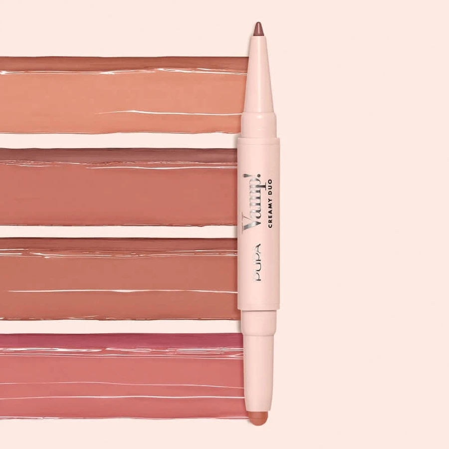 Pupa Vamp! Creamy Duo - Contouring Lip Pencil &amp; Shiny Lipstick No. 007 Peach Nude