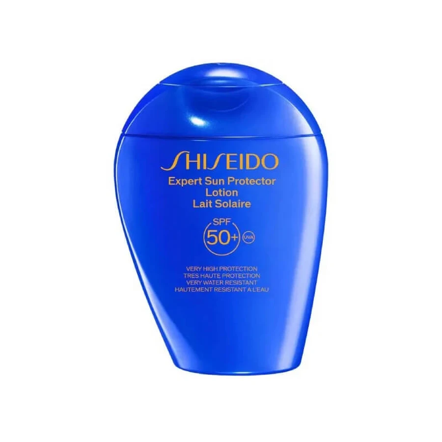 Loción solar Shiseido SPF 50+ para rostro y cuerpo, protección muy alta, 150 ml