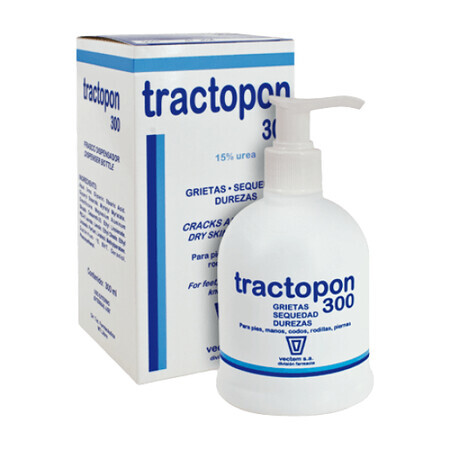 Tractopon 300 crème hydratante dermo-active à l'urée 15%, 300 ml, Vectem