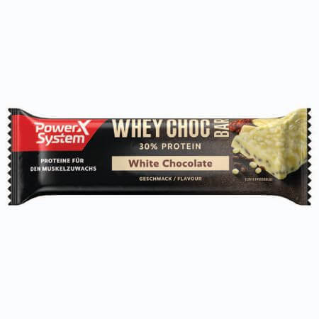 White Whey Chocolate Protein Bar, 50g, Power System
