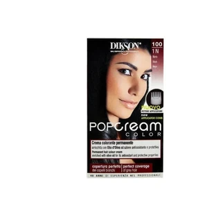 Dikson Pop Cream Color – trwała farba do włosów nr 100, czarna