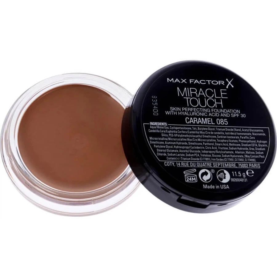 Max Factor Miracle Touch Liquid Illusion – Solid-to-Liquid-Foundation – Nr. 85 Caramel