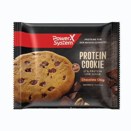 Proteic Cookie with chocolate chips Proteic Cookie, 50g, Power System