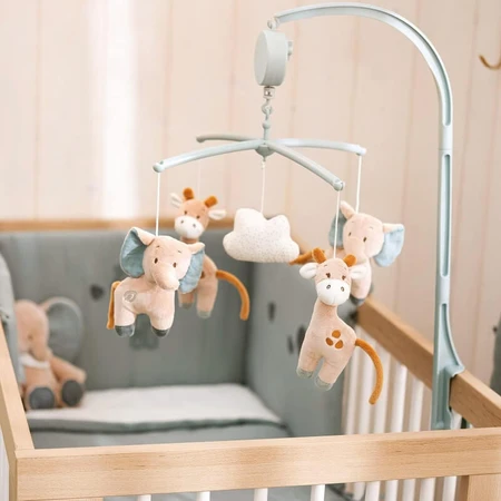Nattou Luna & Axel – drewniana karuzela muzyczna z pluszowymi zwierzętami, 50 cm: ceny i cechy