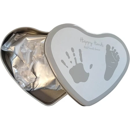 Dooky Happy Hands – Set zum Abdrücken von Händen und Füßen mit Blechdose
