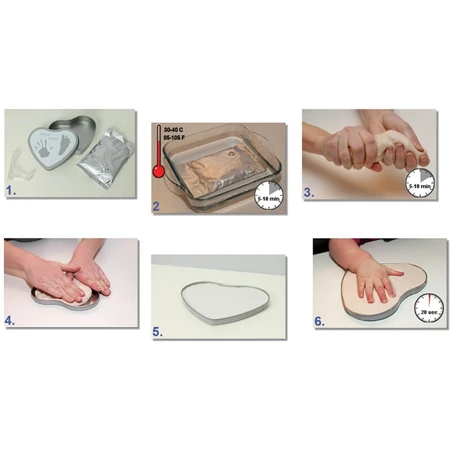 Dooky Happy Hands – Set zum Abdrücken von Händen und Füßen mit Blechdose
