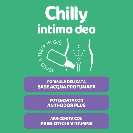 Chilly – antybakteryjny dezodorant do okolic intymnych, pH 5, z witaminami i prebiotykami, 50 ml: ceny i cechy