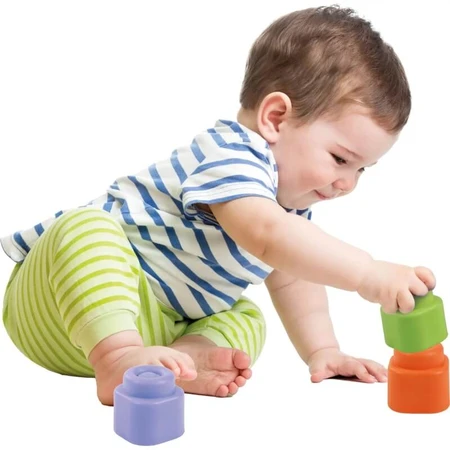Clementoni Soft Clemmy Touch & Play - Set van 10 zachte bouwblokken, 6–36 maanden