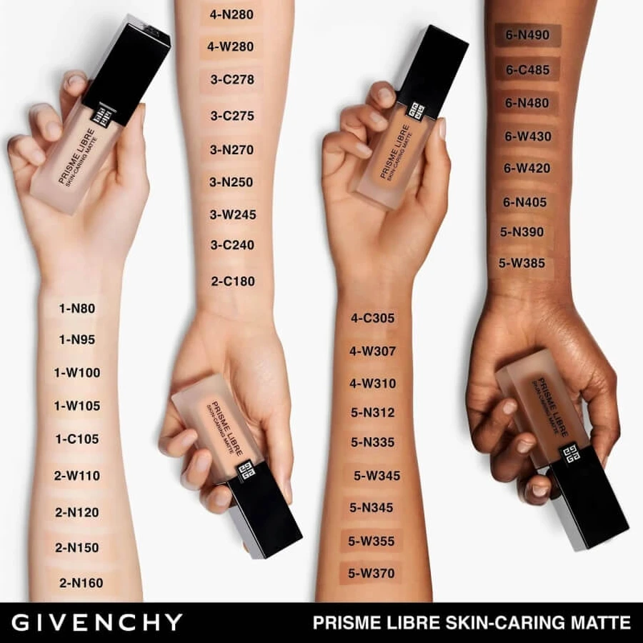 Givenchy Prisme Libre Skin-Caring Matte – Perfektionierende Foundation – Nr. 1-W105