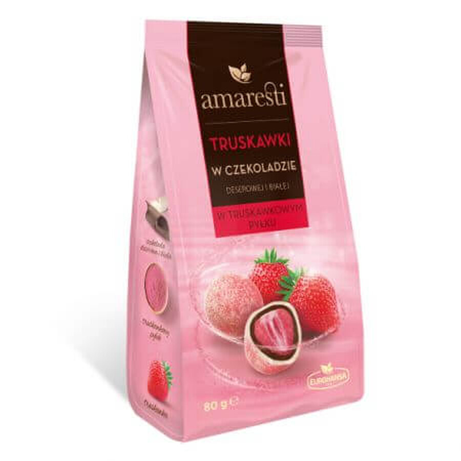 Mix di fragole al cioccolato Amaresti, 80 g, Eurohansa