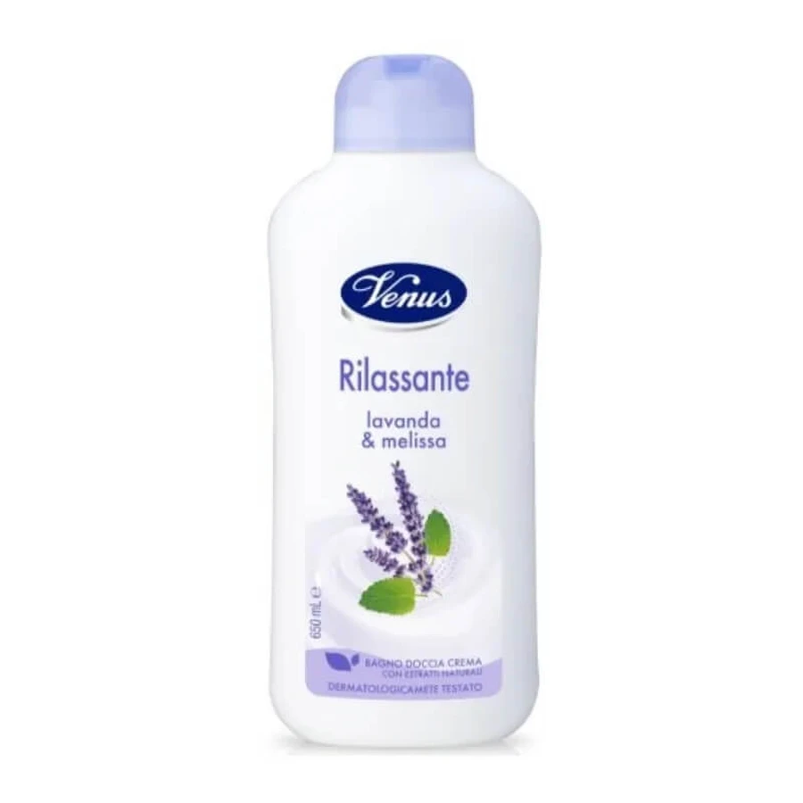 Venus Lavande et Mélisse - Crème relaxante pour le bain et la douche, 650 ml